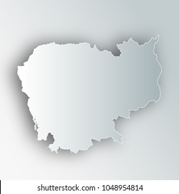 Cambodia Map Frame Icon