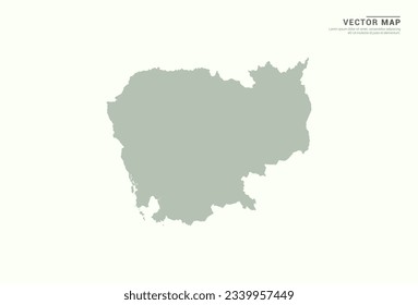 Cambodia map of green vector modern.