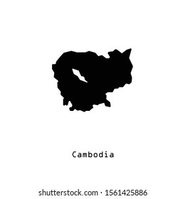 Cambodia map icon in trendy flat style isolated on white background. Symbol for your web site design, logo, app, UI. Vector illustration, EPS