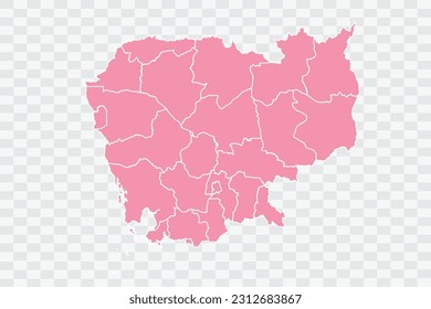 Cambodia Map Rose Color Background quality files png