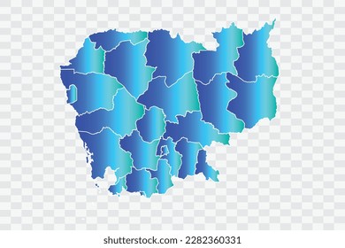 Cambodia Map teal blue Color Background quality files png