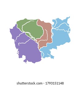 Cambodia map vector design template illustration