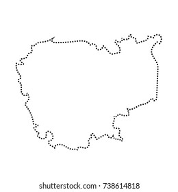 Cambodia outline map