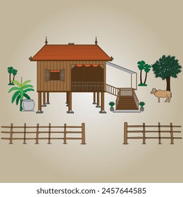 Cambodia traditional house khmer house asian traditional house
