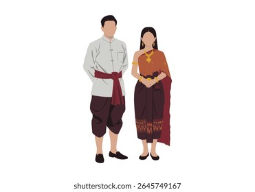 Cambodian man in traditional clothing
