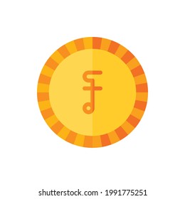 Cambodian Riel, Money, Coin Flat Icon Logo Illustration Vector Isolated. Finance and Currency Icon-Set. Suitable for Web Design, Logo, App, and Upscale Your Business.