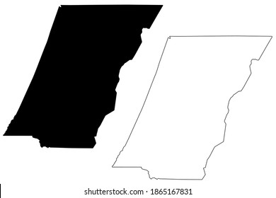 Cambria County, Commonwealth of Pennsylvania (U.S. county, United States of America, USA, U.S., US) map vector illustration, scribble sketch Cambria map