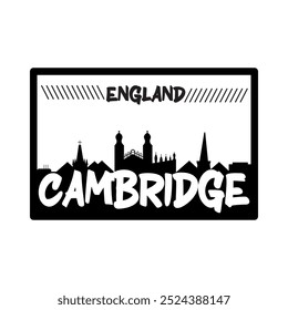 cambridge city of england typography graphic print , Abstract fashion drawing and creative design for t-shirts,mugs,graphic tee, sweatshirt, cases, etc. Illustration in modern style for clothes