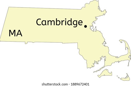 Cambridge City Location On Massachusetts Map