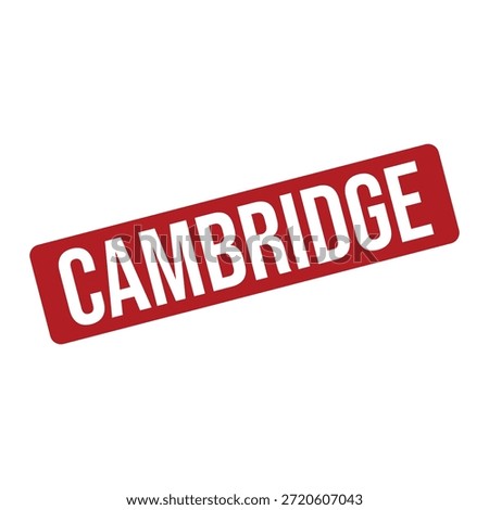 Cambridge city name sign vector illustration