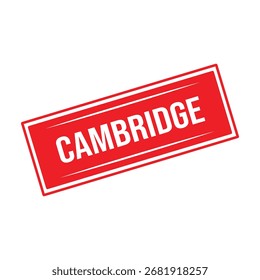 Cambridge rubber stamp logo vector.