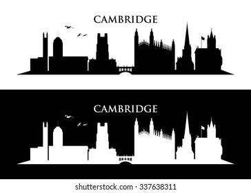 Cambridge UK Skyline - Vector Illustration