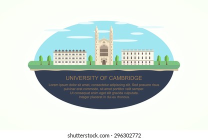 Cambridge University Infographic Icon (vector)