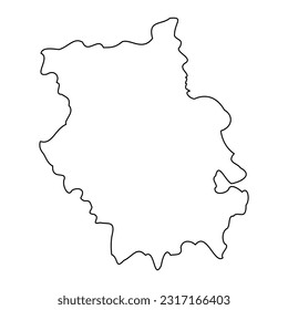 Cambridgeshire map, administrative county of England. Vector illustration.