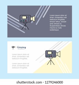 Camcoder abstract corporate business banner template, horizontal advertising business banner.