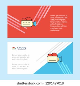 Camcoder abstract corporate business banner template, horizontal advertising business banner.