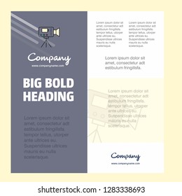 Camcoder Business Company Poster Template. with place for text and images. vector background
