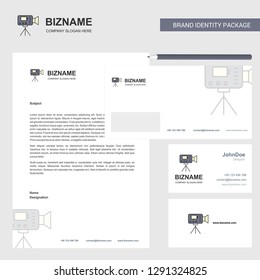 Camcoder Business Letterhead, Envelope and visiting Card Design vector template