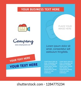 Camcoder Company Brochure Template. Vector Busienss Template