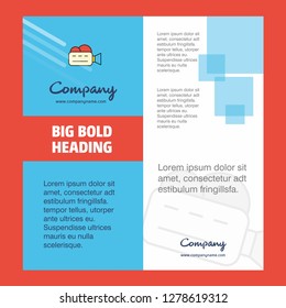 Camcoder Company Brochure Title Page Design. Company profile, annual report, presentations, leaflet Vector Background