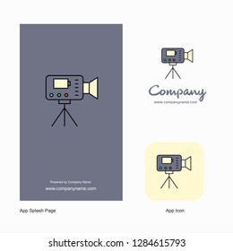 Camcoder Company Logo App Icon and Splash Page Design. Creative Business App Design Elements