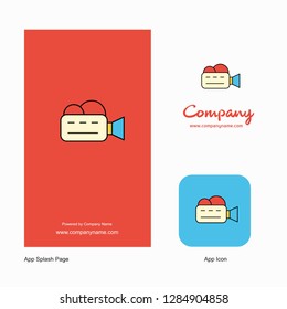 Camcoder Company Logo App Icon and Splash Page Design. Creative Business App Design Elements