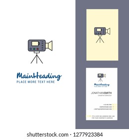 Camcoder Creative Logo and business card. vertical Design Vector