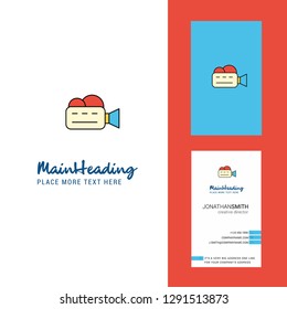 Camcoder Creative Logo and business card. vertical Design Vector