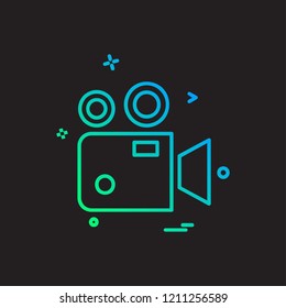 Camcoder icon design vector