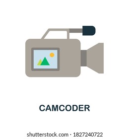 Camcoder icon. Simple element from blogging collection. Creative Camcoder icon for web design, templates, infographics and more