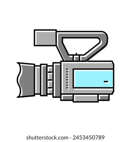 camcoder video production film color icon vector. camcoder video production film sign. isolated symbol illustration