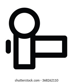 
Camcorder Bold Line Vector Icon
