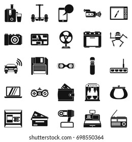 Camcorder buying icons set. Simple set of 25 camcorder buying vector icons for web isolated on white background