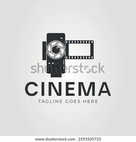 camcorder camera for capture video logo vector illustration design