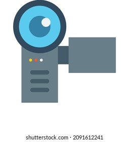 Camcorder, camera Color Isolated Vector Icon which can easily modify
or edit
