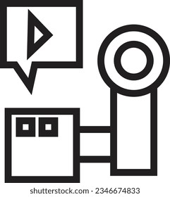 Camcorder Camera Digital Outline Icon