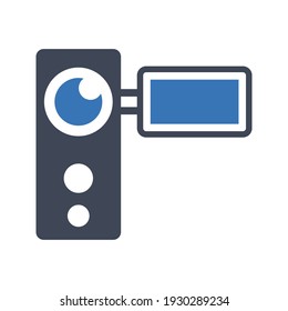 Camcorder equipment icon. vector graphics