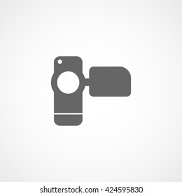 Camcorder Flat Icon On White Background