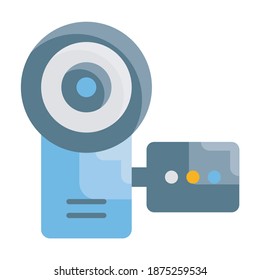 Camcorder Flat Vector Illustration. EPS 10 File 