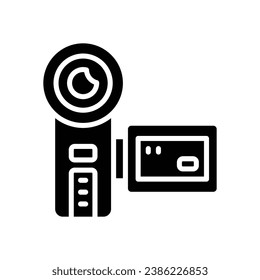 Camcorder-Glyph-Symbol. Vektorsymbol für Ihre Website, Ihr Handy, Ihre Präsentation und Ihr Logo-Design.