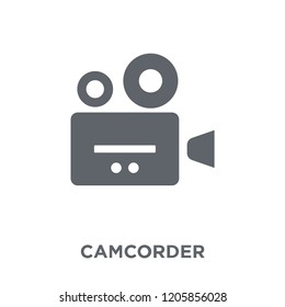 Camcorder icon. Camcorder design concept from Electronic devices collection. Simple element vector illustration on white background.