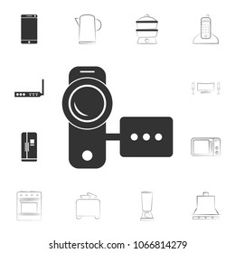 camcorder icon. Detailed set of household items icons. Premium quality graphic design. One of the collection icons for websites, web design, mobile app on white background