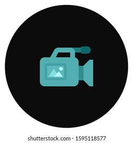 camcorder icon. flat illustration of camcorder - vector icon. camcorder sign symbol