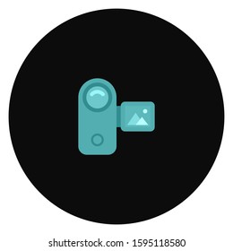 camcorder icon. flat illustration of camcorder - vector icon. camcorder sign symbol