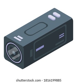 Camcorder icon. Isometric of camcorder vector icon for web design isolated on white background