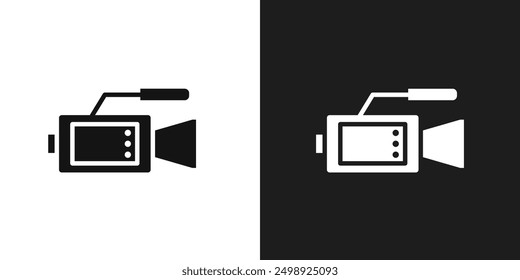 Camcorder icon line art vector