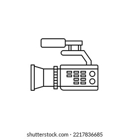 Camcorder-Symbol im Linienstil Symbol einzeln auf weißem Hintergrund