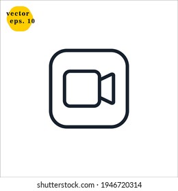 Camcorder Icon Logo Design Vector Template