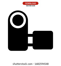 camcorder icon or logo isolated sign symbol vector illustration - high quality black style vector icons
