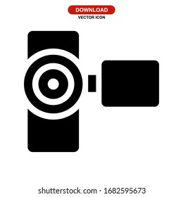 camcorder icon or logo isolated sign symbol vector illustration - high quality black style vector icons
